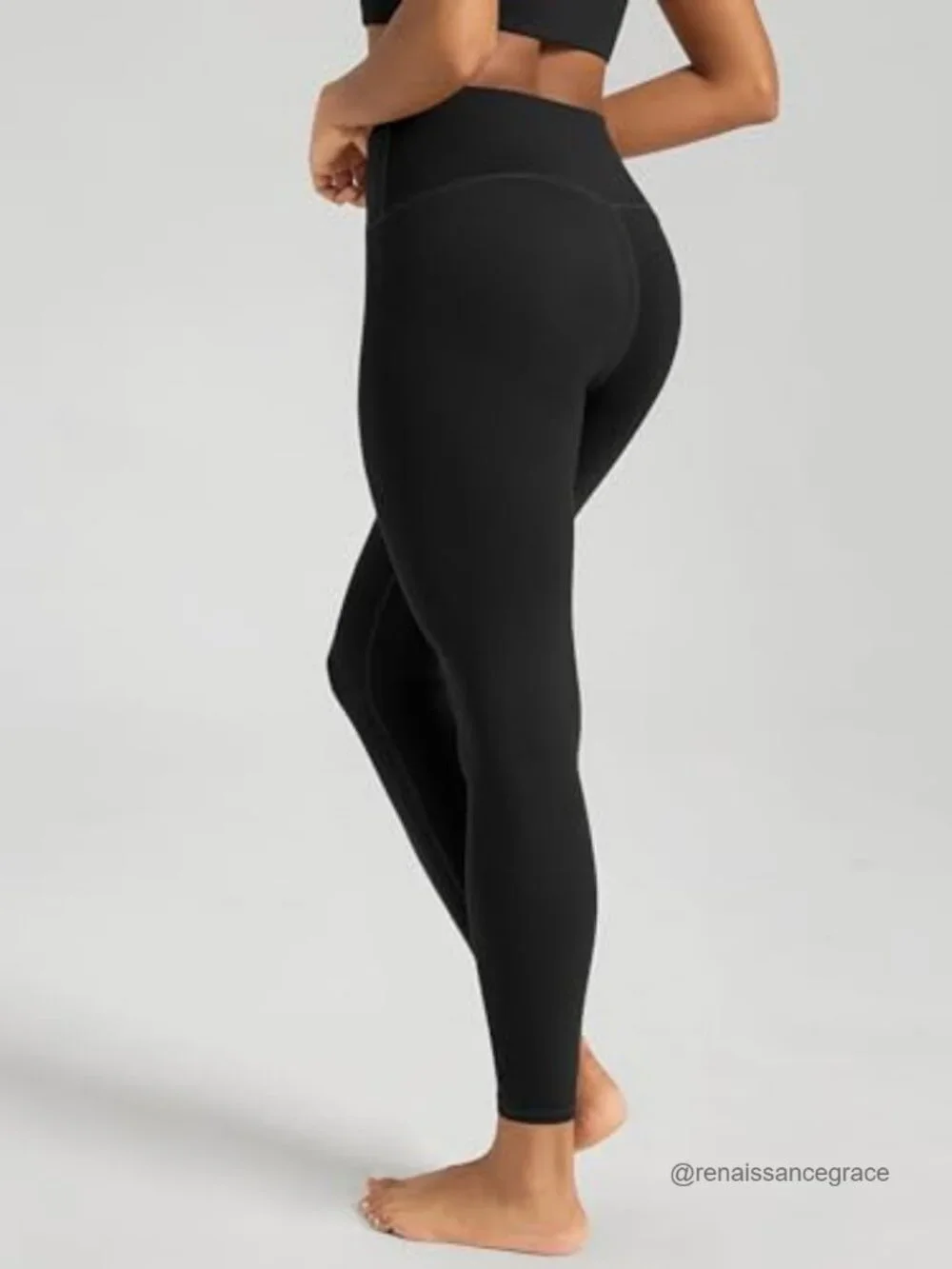 Buttery Soft Crossover High Waist Yoga Leggings with Back Pocket 25